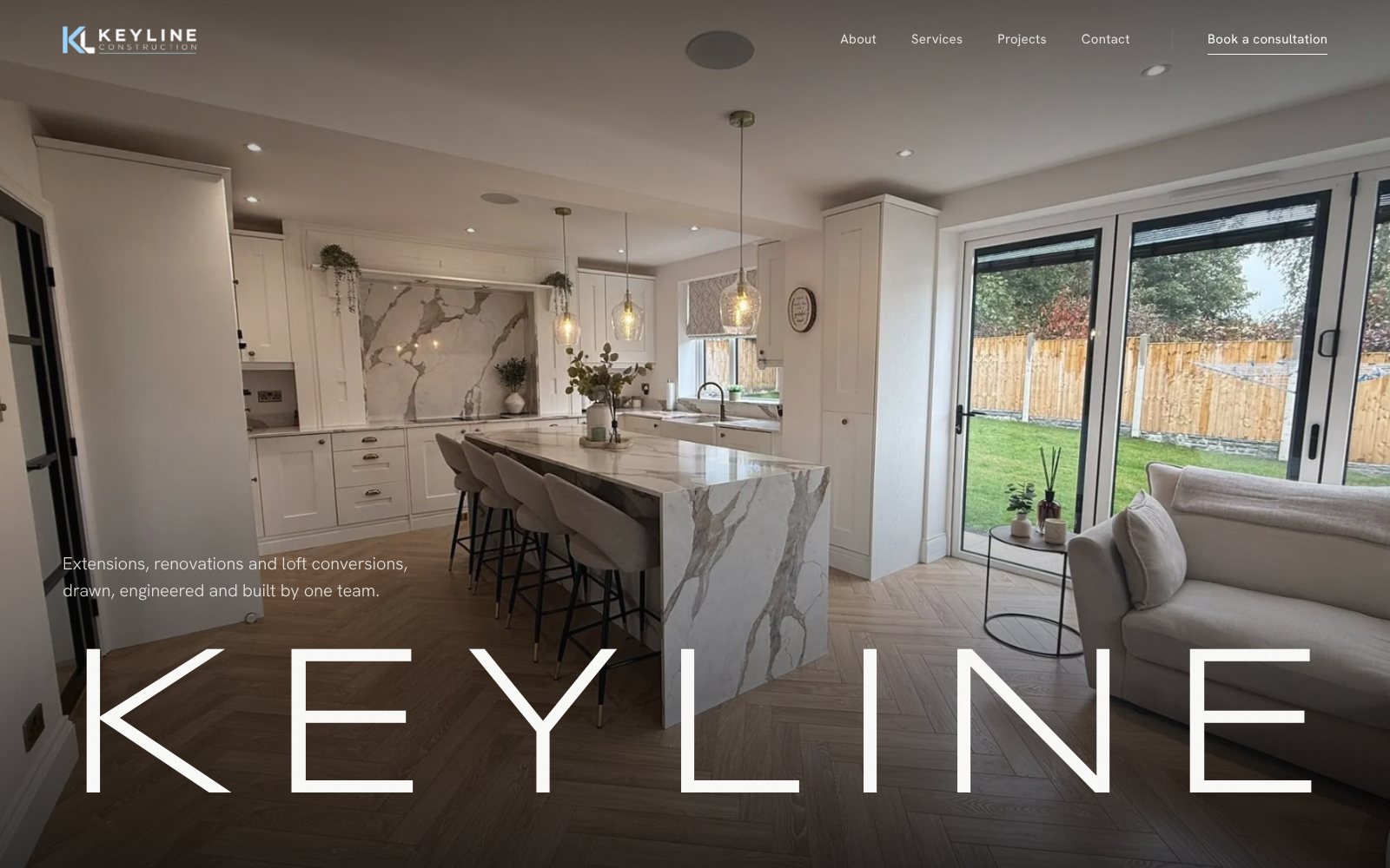 The Keyline Construction website
